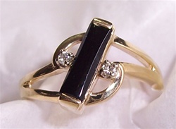 Women's Black Onyx Ring